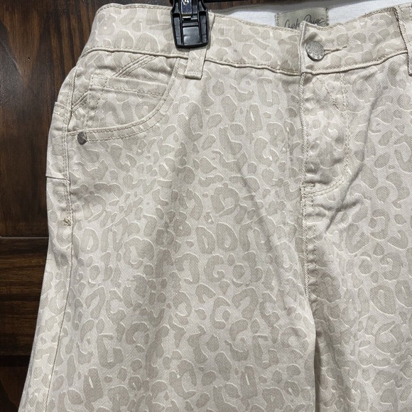 Charlie Paige women pants medium leopard cheetah elastic waist - Picture 5 of 14